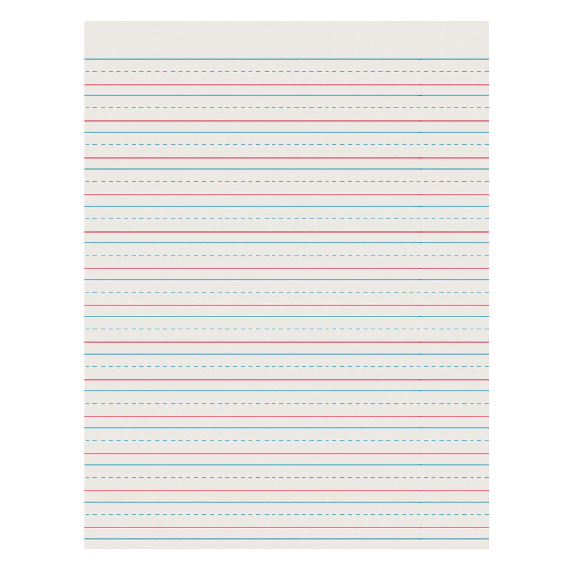 Pacon® 8.5" x 11" Skip-A-Line Short Ruled Newsprint Handwriting Paper, 3 Packs of 500 Sheets